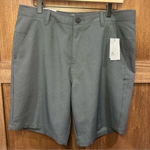 Men’s Flat Front Performance Shorts in Dark Gray by Maven